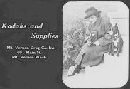 Kodaks and supplies Mt. Vernon Drug Co. Inc. 401 Main St. Mt. Vernon W ash.
