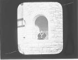 [Woman in castle turret]