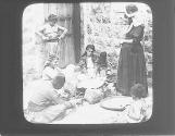 Baking Bread Outside a Native Home in Lebanon, Syria