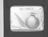 Vase de sang. Inscription avec palme.