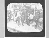 ZW. Refugees from destroyed villages arriving at Brussels.