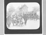 ZW. Poor Belgian refugees leaving Alost.