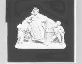 The Bottle, group in terra cotta, by Leopold Harze.