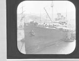 Italy-Genoa, Steamer Furst Bismarck at Dock.