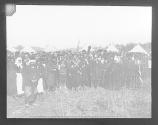 Russian Pilgrims at the Jordan. (illeg.) Bilaer am Jordan. Les Pelerins Russes au Jourdain.