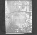 Greek Fire at the Sepulchre. (illeg.). La Ceremonie Greeque du Fen Sacre.