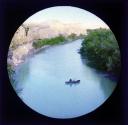 Jordan River. Looking up River Jordan.