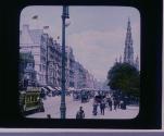 Princes St., N.E. from Royal Institution past Scott Monument to Calton Hill.