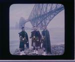 Scotland's pride-the great Forth Bridge and the Highland Kilt.