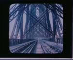 Looking through the great Forth Bridge (8,300 feet long.)