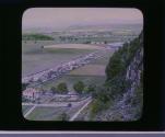 Looking from Stirling Castle on the cliffs northward toward the rugged Highlands.