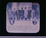 Fourth from the right in the line of men, officials of the United Mine Workers, is John P. White....