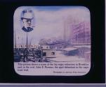 This picture shows a scene at the big sugar refineries in Brooklyn and , in the oval, John E. Parsons....