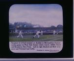 Snapshot of critical moment in doubles in Metropolitan Championship games on West Side....