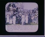 King George and Queen Mary are here shown leaving the Cadeby colliery in Yorkshire, England....