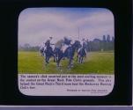 The camera's click occured just at the most exciting moment in the contest on the Great Neck Polo Club's grounds....