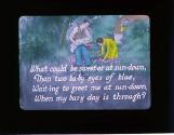 What could be sweet-er at sun-down, Than two ba-by eyes of blue, ....