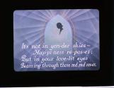 It's not in yon-der skies - Hap-pi-ness re-pos-es; ....