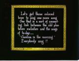 Let's get those colored boys to sing one more song ....