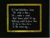 If I had A-lad-din's lamp For on-ly a day- ....