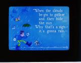 When the clouds be-gin to gath-er and they hide the sun ....