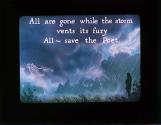 All are gone while the storm vents its fury All- save the Poet.