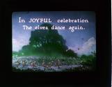 In JOYFUL celebration The elves dance again.
