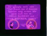 For example we'll take Cliff Friend, one of America's foremost song writers ....