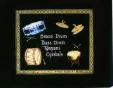 Snare Drum Bass Drum Tympani Cymbals.