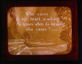 Who cares if my heart is ach-ing?