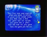 Your first love was wast-ed, when you went to school ....
