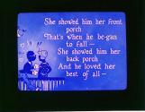 She showed him her front porch That's when he began to fall--