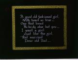 A good old fash-ioned girl, With heart so true-- ....
