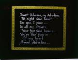 Sweet Ad-e-line, my Ad-e-line, At night dear heart, ....