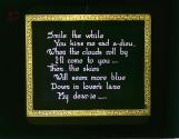 Smile the while You kiss me sad a-dieu, ....
