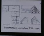 Zeichnung, Eifelwinkelhaus in Simmerath um 1700