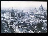 Berlin, Blick vom Rathausturm gegen Schloss, Dom und "Unter den Linden "