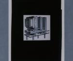 [Camera with two sets of bellows mounted on rack]