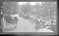 Procession of children in street, Japan Trip