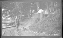 People by lake, Oak Lodge Trip