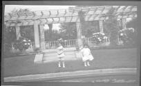 Dryden children in Eastman's garden