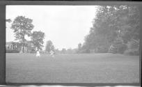 Dryden children playing in Eastman's garden