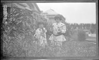 Dryden children in Eastman's garden