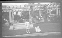 Dryden children in Eastman's garden