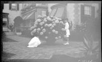 Dryden children in Eastman's garden