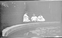 Dryden children in Eastman's garden with Watson Newhall