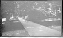 George Eastman Dryden on a tricycle, Dryden Home