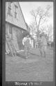 Men outside, Oak Lodge Trip