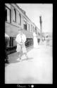 Watson and Nell Newhall by railroad car, California Trip