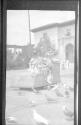 George Eastman and Eleanor Eastwood in Osborn Electriquette feeding pidgeons, California Trip